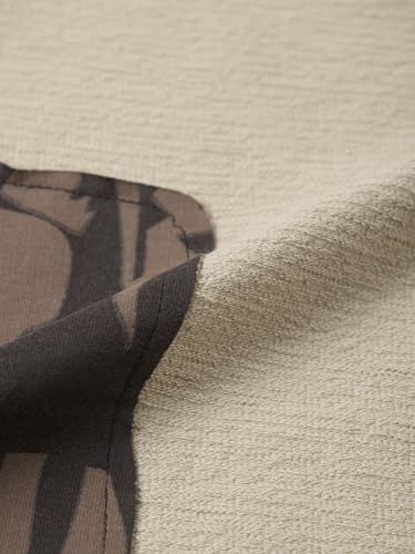 The Souled Store Textured T-Shirt: Nomad Men and Boys Short Sleeves Round Neck Beige Graphic Printed Casual Drop Shoulder Streetwear Trendy Super Oversized T-Shirts