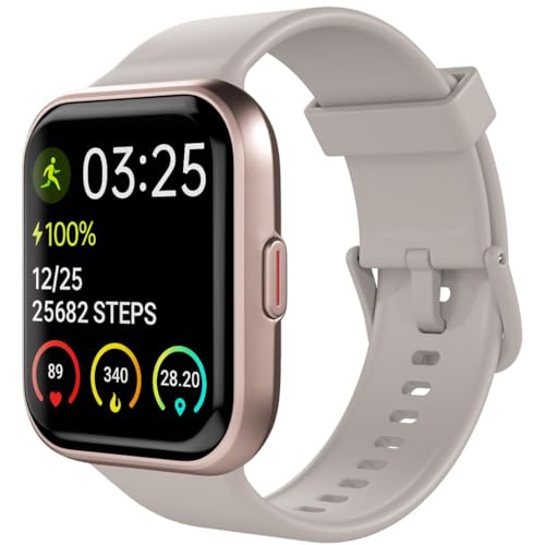 Spade & Co Health Smartwatch 3 - Health, Fitness & Activity Tracker with 10+ Day Battery Life, Alexa Built-in, Bluetooth Call, Sleep Monitor, Waterproof for iPhone & Android, Men & Women (Rose Gold)