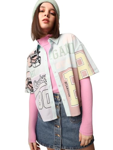 ONLY Women Printed Relaxed Fit Casual Multicolor Shirt