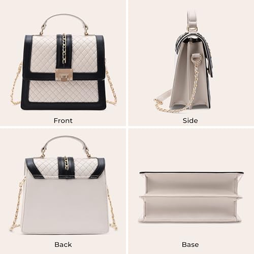 Symbol Premium Women's Satchel Hand Bag crafted from Imported PU | Stylish | Ladies Purse (SP-SS25-CARL-BAG-05_Cream_Free Size)