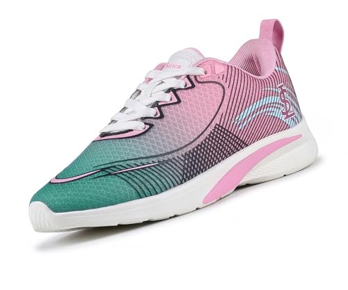 LOUIS STITCH Women’s Blossom Pink Lightweight Athleisure Sport Shoes | The Athleisure Series | Ultra-Lightweight Lace-Up Shoes for Women| Perfect for Casual, Gym & Travel Wear | LSLD-AT-RF02-PK | UK-6