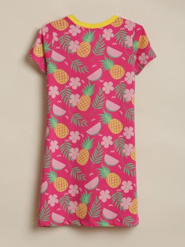 Allen Solly Girls Pink Print Casual Dress