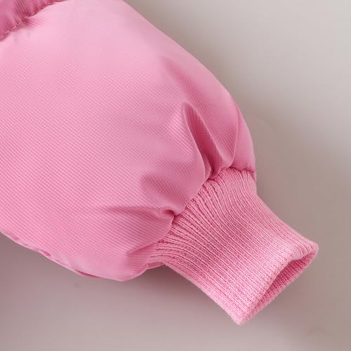 Hopscotch Girls Pink Full Sleeves 3D Bunny Applique Ruffled Long Coat For Age (4-5 Years)