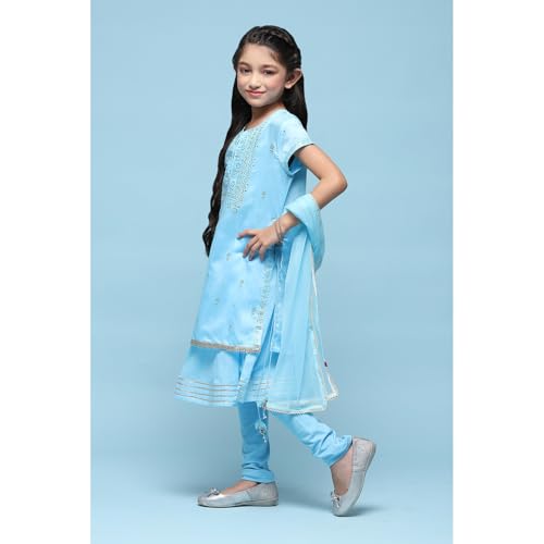 Biba Girls PRINTED STRAIGHT KID(KW5429_POWDER BLUE_13)