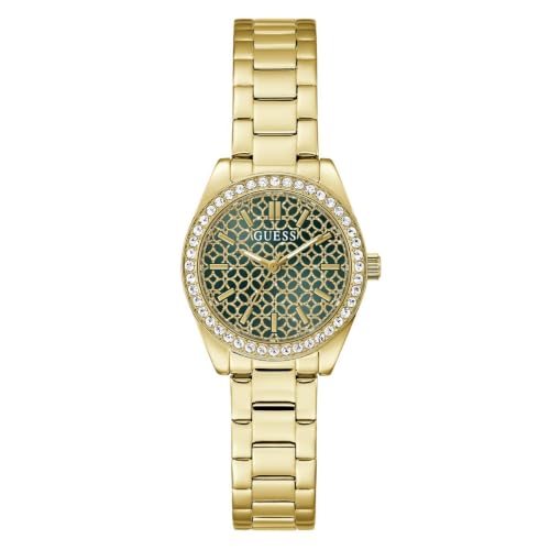 GUESS Round 30mm Green Dial Analog Women Watch - GW1100L2