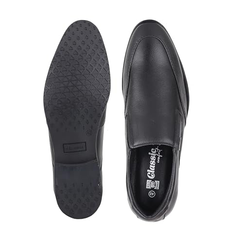 Red Chief Low Ankle Formal Slip On Shoes for Men | Black UK07