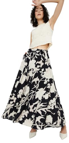 Max Rayon Western Skirt Black