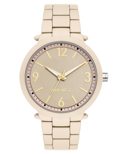 Nine West Women's Rubberized Bracelet Watch, Cream, NW/3012CRCR