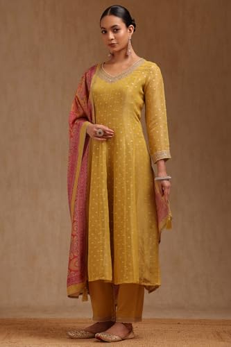 Soch Women's Tissue Salwar Suit Set (SMUA5CD2311_Yellow