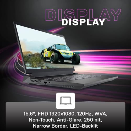 Dell G Series, Intel Core i5-13450HX, 13th Gen, NVIDIA RTX 3050-6GB, 16GB, 512GB SSD, FHD, 15.6"/39.62cm, Windows 11, MSO'24, Dark Shadow Gray, 2.65KG, [G15-5530], Backlit Keyboard, Gaming Laptop