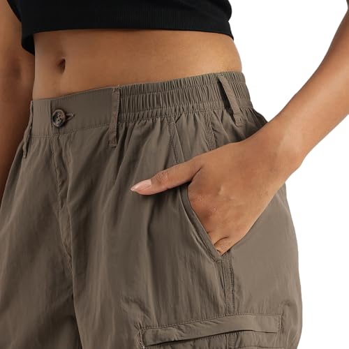 United Colors of Benetton Solid Utility Nylon Pants (Size : 30) - 25A4WVNBT208I902 Grey