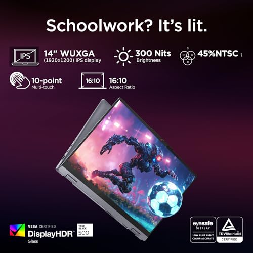 Lenovo IdeaPad 5 2-in-1 AMD Ryzen AI 5 330 (16GB RAM/512GB SSD/14 (35.5cm)/WUXGA IPS/Copilot+PC/Windows 11/Office 2024/Lenovo Digital Pen 2/1Yr ADP/Grey/1.6Kg), 83KT008AIN Convertible Laptop