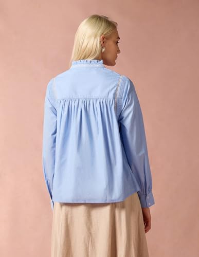 U.S. POLO ASSN. Embroidered Yoke Shirt (UWAW24SH149_Blue_M)