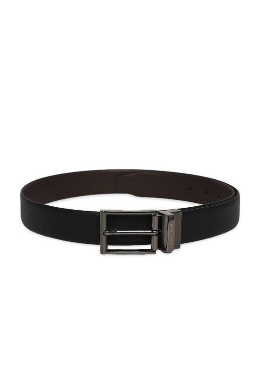 Men Black Solid Formal Belt