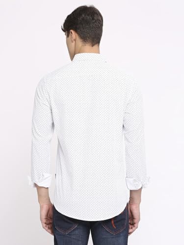 White Slim Fit Regular Collar Men's Shirt by Being Human Clothing