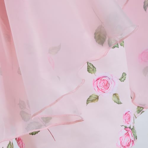 Hopscotch Girls Pink Sleeveless Floral Applique Gown for Age (18-24 Months)