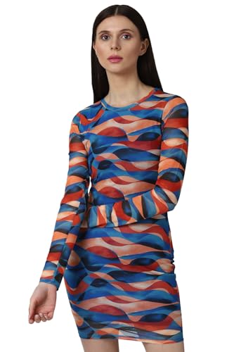 FOREVER 21 women's Polyester Classic Mini Dress (455259_Multi Multicolour