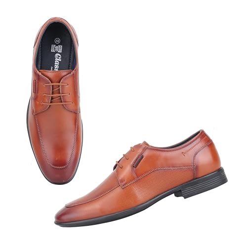 Red Chief Low Ankle Formal Derby Shoes for Men | Tan UK09