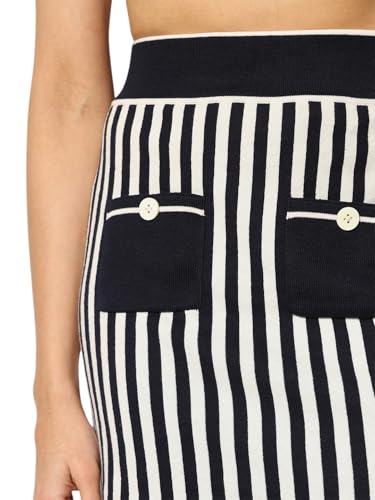 ONLY Women Regular Fit Mid-Rise Navy Skirt