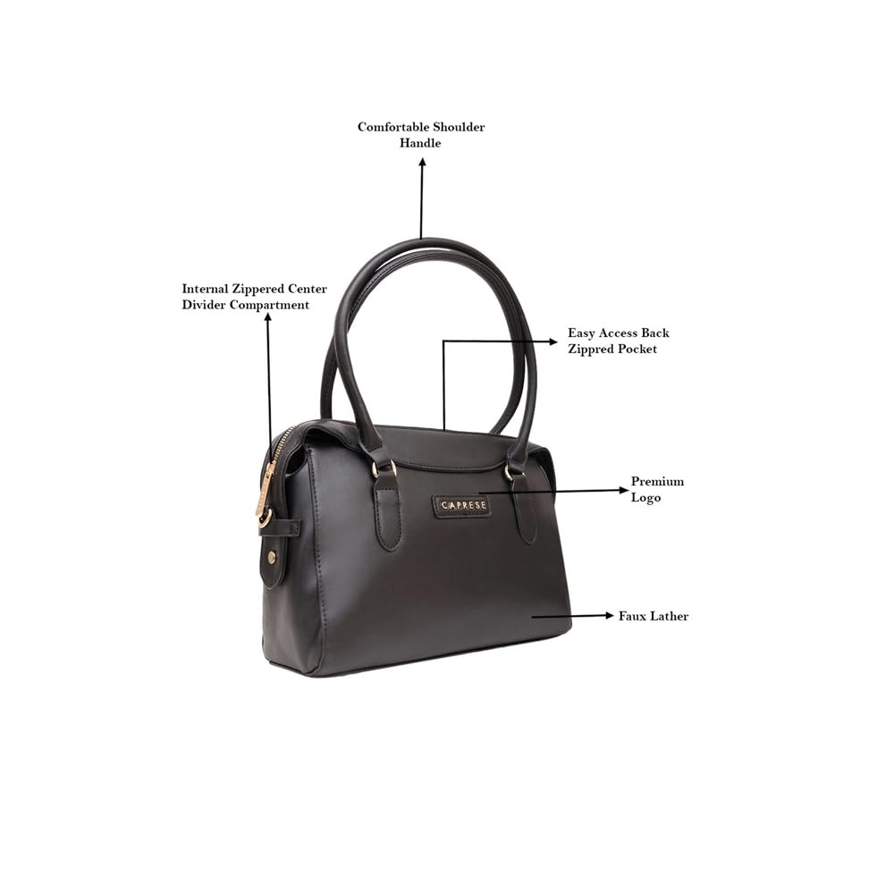 Caprese VIENNA SATCHEL SMALL BLACK SOLID WOMEN'S HANDBAG