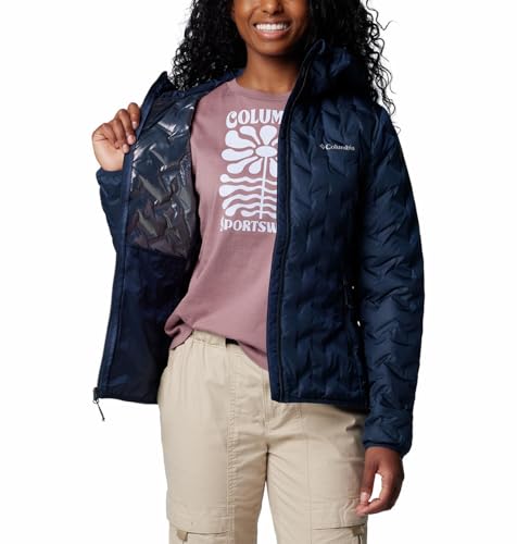 Columbia Womens Delta Ridge II Down Hooded Jacket, Collegiate Navy, XL