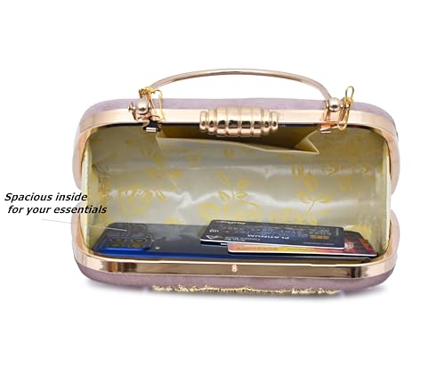 For The Beautiful You Embroidered Women's Clutch (rd-199) (Pink)