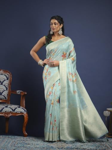 Meena Bazaar Women's Art Silk Saree | Elegant Designer Silk Saree | Soft Lightweight Traditional Ethnic Saree for Wedding, Festival, Party & Special Occasions