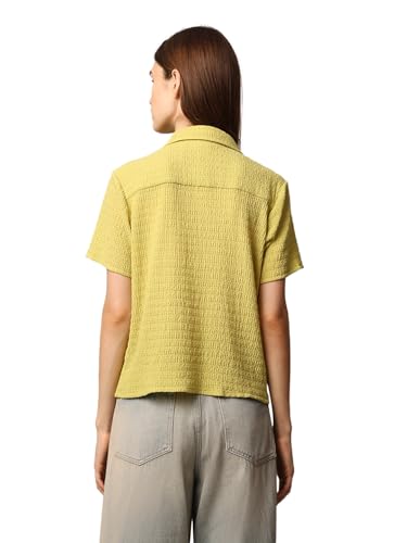 ONLY Women's Regular Fit Green Shirt