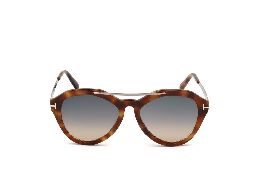 Tom Ford UV Protected Brown Oval Full Rim Sunglasses for Men - FT0576 54 53B