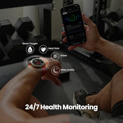 Amazfit Balance 2 Smart Watch 47mm AMOLED Sapphire Glass Display, Dual Band GPS, 21 Days Battery, 170+ Sport Modes, Hyrox Mode, Accurate Readings, for Android & iPhone