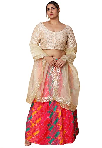 SALWAR STUDIO Women's Off White Silk Blend Readymade Saree Blouse-PLSSB00039-OFWH