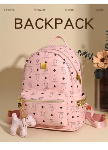 Mastyle® Weiden Paul Birthday Cute Bear Commuting Backpack | Large Capacity PU College Student Schoolbag