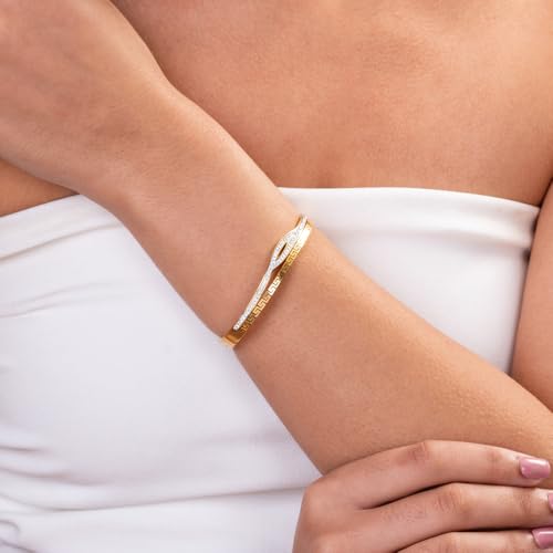 PALMONAS Multi Stone Q Clasp Bracelet for Women - Gift for Girls & Women | Waterproof & Anti-Tarnish Bracelet