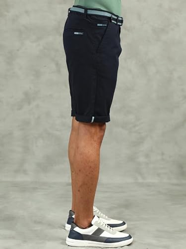 BEEVEE Men's Navy Regular Fit Solid Shorts
