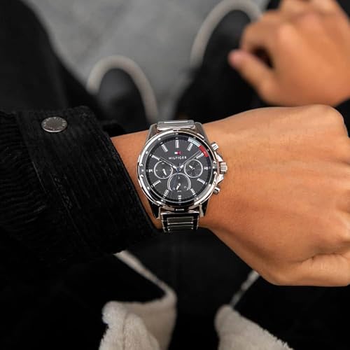 Tommy Hilfiger Mason Silver Steel Men's Multi-Function Watch 1791936