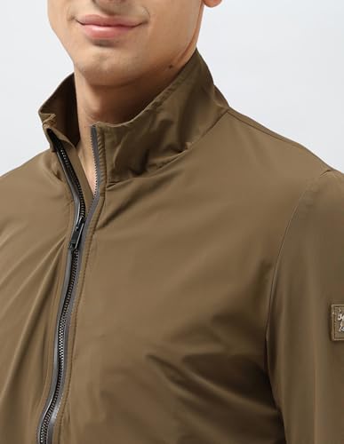 U.S.Polo Association Men's Solid Regular Fit Jacket (USJCK056A_Brown_2XL)