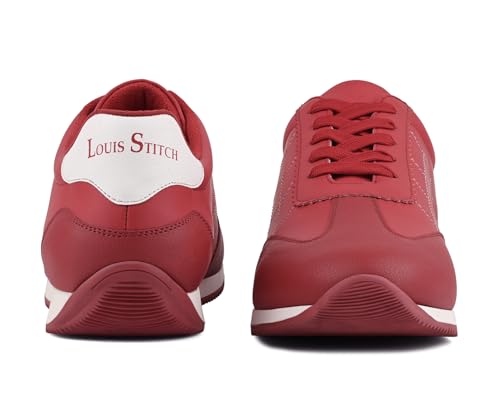 LOUIS STITCH Ferrari Red Sneaker for Men | Comfortable Sneaker | LSP-SNK-AVI010-FR | UK-9