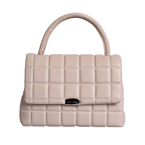 Lino Perros Women Off-White Coloured Quilted Satchel Bag Off White