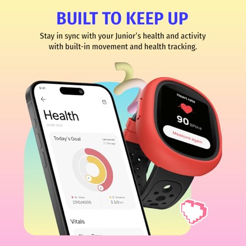 Noise Junior Champ 3 Smart Watch for Kids | 3-in-1 Look with 2 Switchable Bumpers, in-Built Learning Hub, Habit Builder, Exam & School Mode, SOS, 100+ Cloud Faces, Parental Control (Black Blaze)