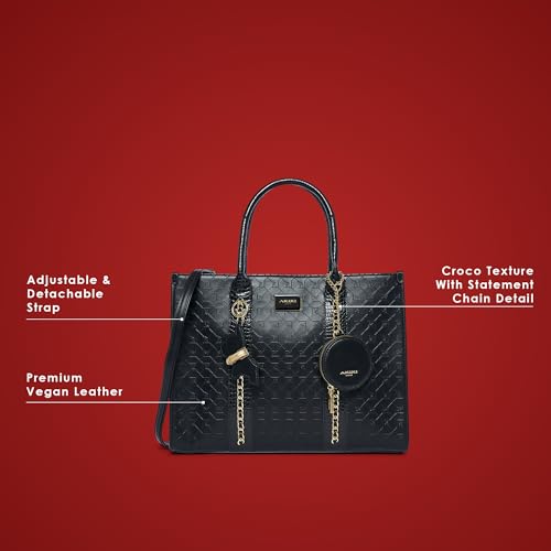 Akiki London Women's Hounslow 39 Large Box Handbag|comes with Pouch and Dog Charm|Stylish Ladies Purse|Office Handbag for Women