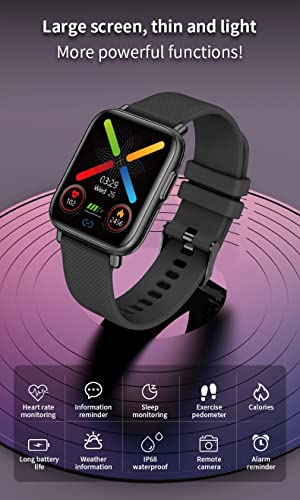 French Connection (Color: Stealth Black with Large Display, SPO2 Monitor, Call & Notification Alert, Sport Modes, Metal Body, Multiple Watch Faces, FC Ace F7-A