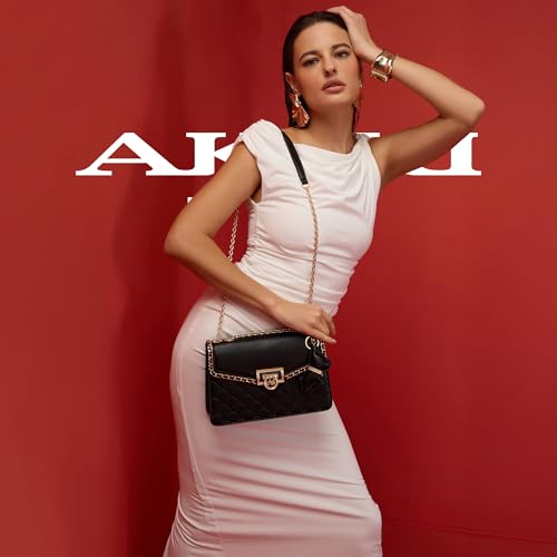 Akiki London Women's Hampstead 26 Flap Sling Bag with Dog Charm|Ladies Purse Handbag|Gift for Women