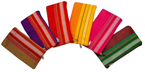 Zuvim Women Purse with Double Pocket and Zip, Traditonal Khann Zipper Pouches Shagun Gifting Haldi Mehandi Wedding, Festivals, Pooja, Haldikumkum Gift for Women, Multicolor (Pack of 11, Standard)