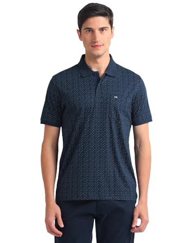 Arrow Men's Regular Fit Polo Shirt (ASAHTS3517_Navy