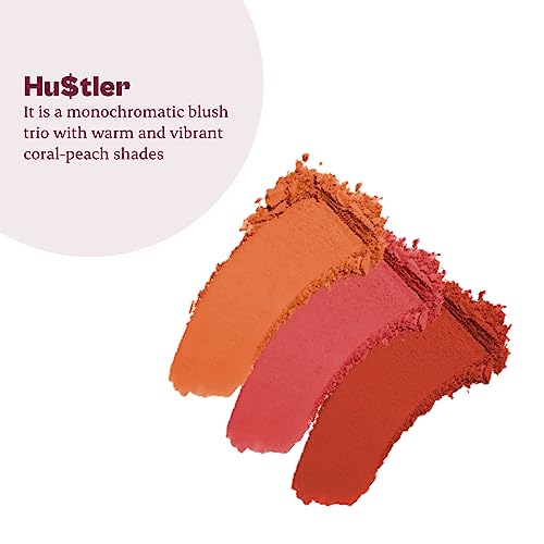 Typsy Beauty Cha Ching 3-in-1 Coral Pink Powder Blush I Hustler I Lightweight & Buildable I Hydrating Formula with Haylauronic Acid I Easy Glide & Superior Blendability I Vegan & Paraben Free | 8.5g