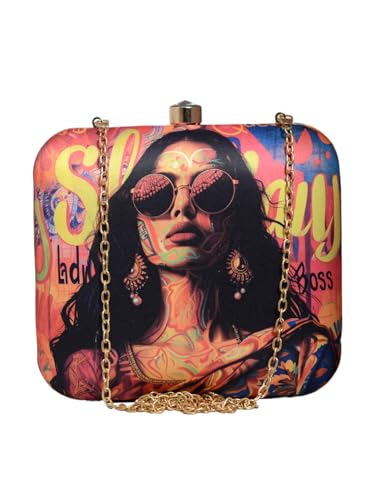 Indian Woman Portrait Printed Clutch