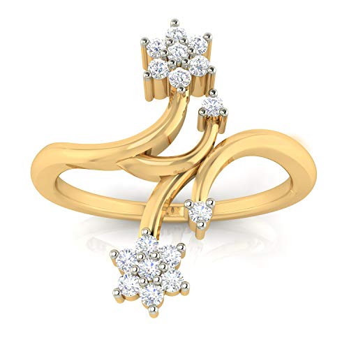 Avsar 18k (750) Yellow Gold and Diamond Ring for Women