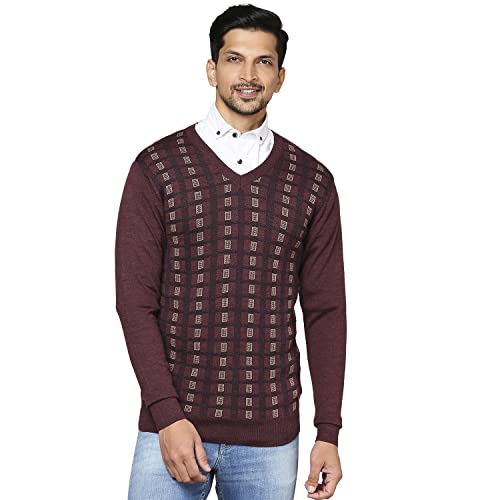Raymond Dark Maroon Sweater (Size: 42)-RMWX01104-M8