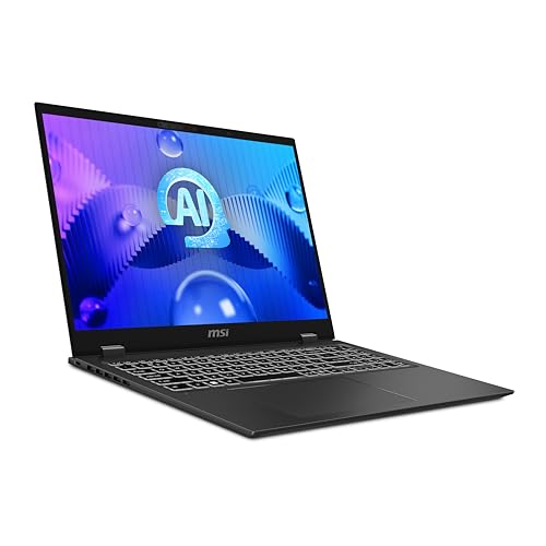 MSI Prestige 16 AI Studio,Intel Core Ultra 9 185H,Built-in AI,41CM UHD+ OLED Thin and Light Laptop(32GB/1TB NVMe SSD/Windows 11 Home/NVIDIA GeForce RTX 4060, GDDR6 8GB/Stellar Grey/1.9Kg),B1VFG-069IN