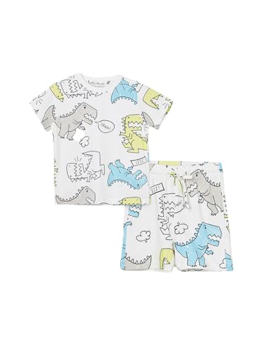 Max Boys Cotton Shorts Set (Off White_5-6Y)